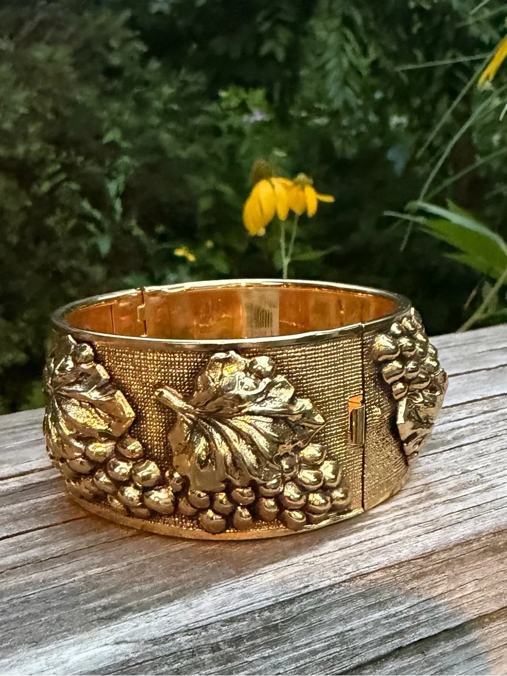 NWT Disney GoldTone Grape Hinged Bracelet